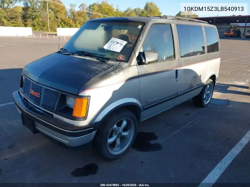 1990 GMC Safari VIN: 1GKDM15Z3LB540913 Lot: 43478693