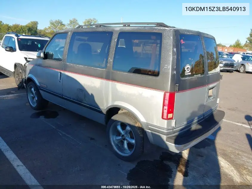 1990 GMC Safari VIN: 1GKDM15Z3LB540913 Lot: 43478693