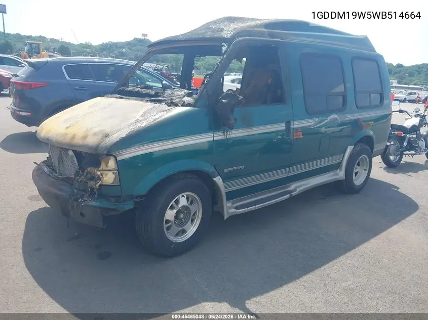 1998 GMC Safari Yf7 VIN: 1GDDM19W5WB514664 Lot: 45465048