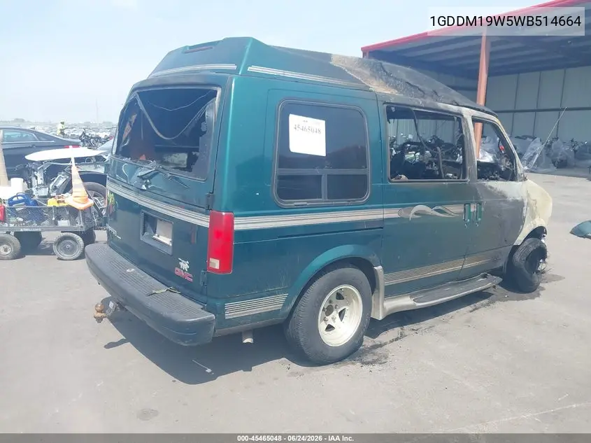 1998 GMC Safari Yf7 VIN: 1GDDM19W5WB514664 Lot: 45465048