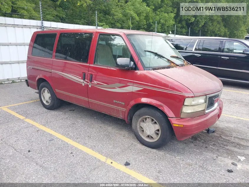1998 GMC Safari Yf7 VIN: 1GDDM19W1WB536211 Lot: 45587998