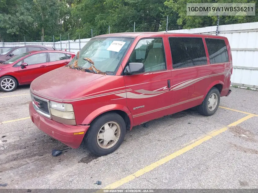 1998 GMC Safari Yf7 VIN: 1GDDM19W1WB536211 Lot: 45587998