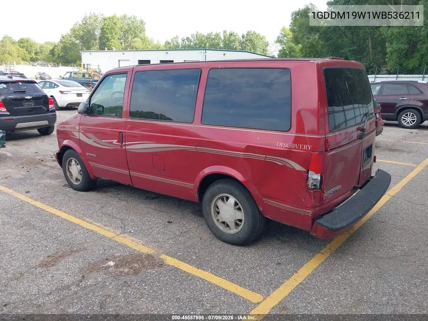 1998 GMC Safari Yf7 VIN: 1GDDM19W1WB536211 Lot: 45587998