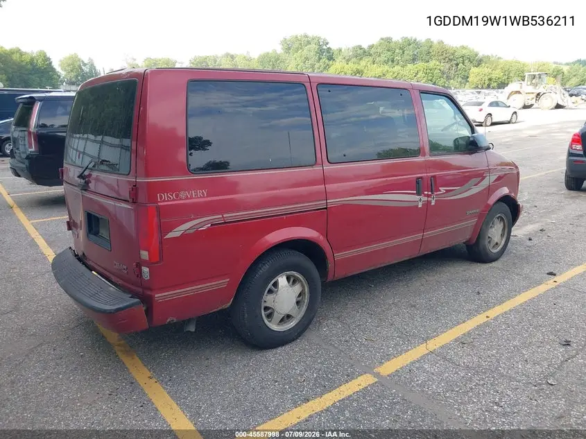 1998 GMC Safari Yf7 VIN: 1GDDM19W1WB536211 Lot: 45587998