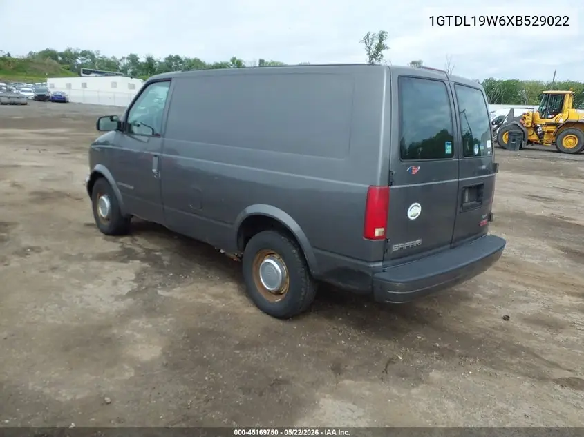 1999 GMC Safari Standard VIN: 1GTDL19W6XB529022 Lot: 45169750