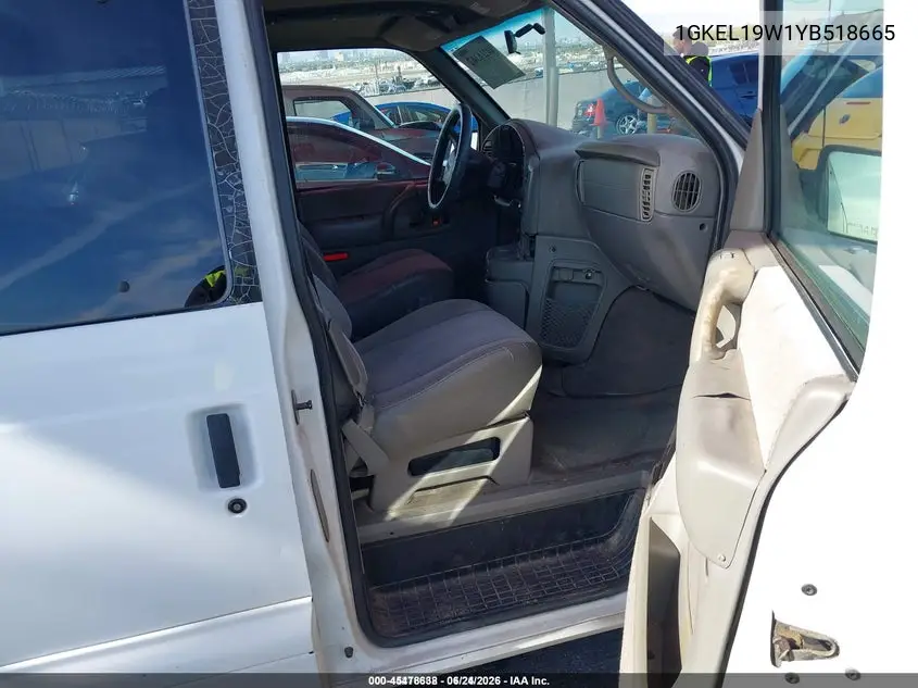 2000 GMC Safari Sl VIN: 1GKEL19W1YB518665 Lot: 45478638