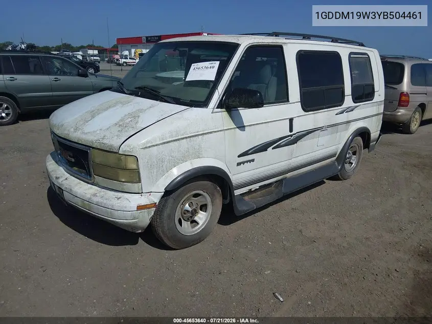 2000 GMC Safari Upfitter Pkg. VIN: 1GDDM19W3YB504461 Lot: 45653640