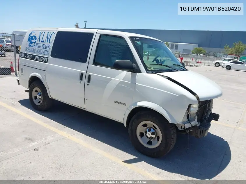 2001 GMC Safari Sl VIN: 1GTDM19W01B520420 Lot: 45147071
