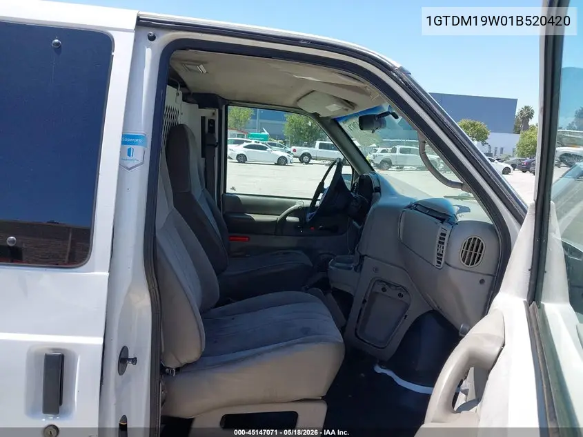 2001 GMC Safari Sl VIN: 1GTDM19W01B520420 Lot: 45147071