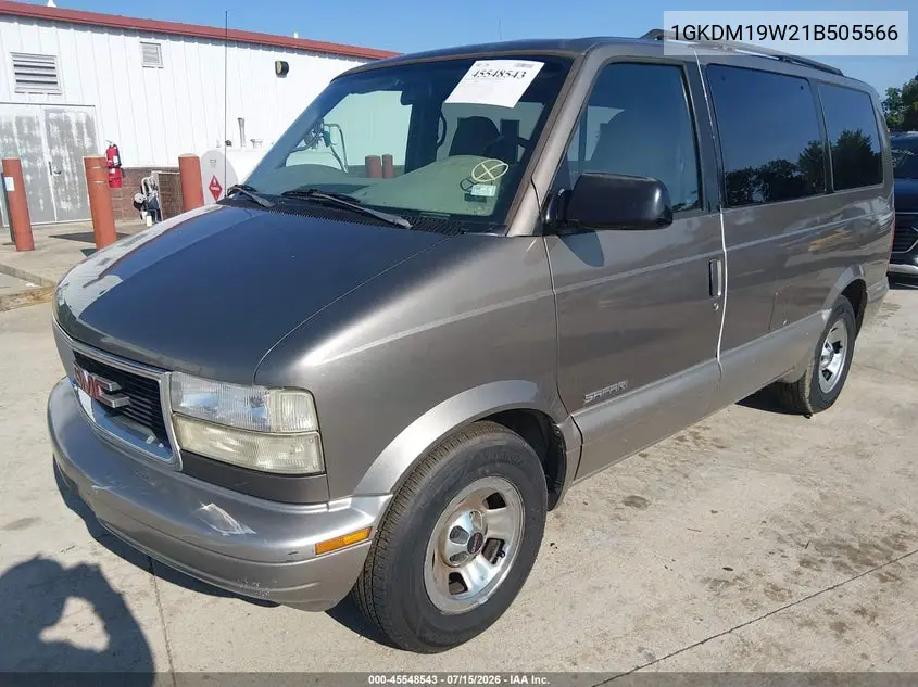 2001 GMC Safari Sle VIN: 1GKDM19W21B505566 Lot: 45548543