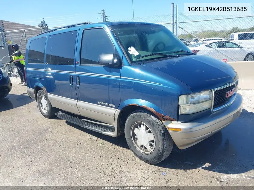 2002 GMC Safari Sle VIN: 1GKEL19X42B513685 Lot: 45080435