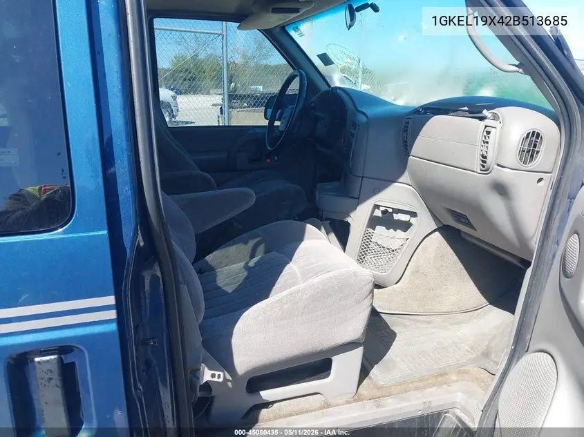 2002 GMC Safari Sle VIN: 1GKEL19X42B513685 Lot: 45080435