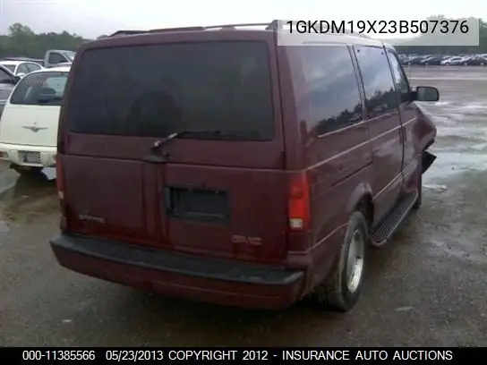 2003 GMC Safari VIN: 1GKDM19X23B507376 Lot: 11385566