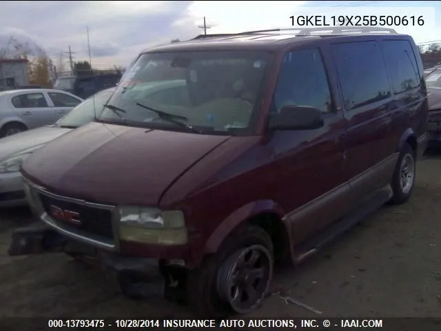 2005 GMC Safari VIN: 1GKEL19X25B500616 Lot: 13793475
