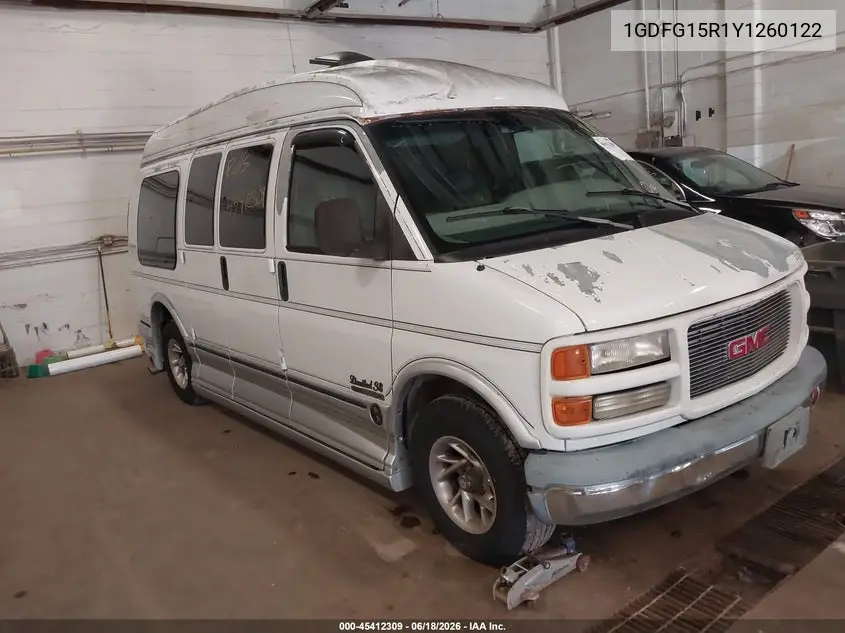 2000 GMC Savana Rv VIN: 1GDFG15R1Y1260122 Lot: 45412309