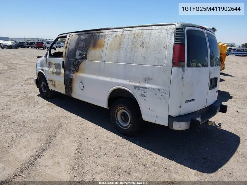 2001 GMC Savana Standard VIN: 1GTFG25M411902644 Lot: 45413906
