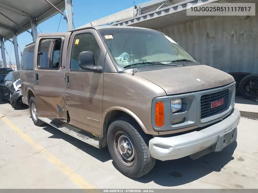 2001 GMC Savana Standard VIN: 1GJGG25R511117817 Lot: 45597613