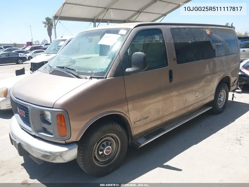 2001 GMC Savana Standard VIN: 1GJGG25R511117817 Lot: 45597613