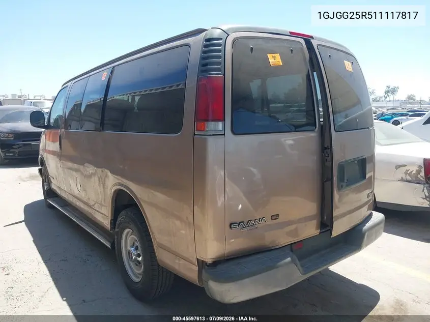 2001 GMC Savana Standard VIN: 1GJGG25R511117817 Lot: 45597613