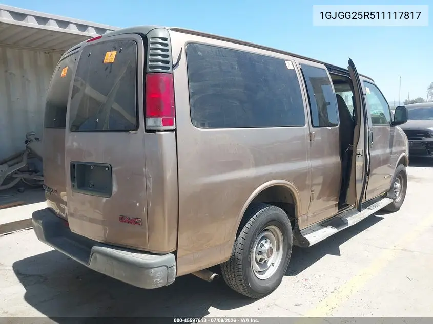 2001 GMC Savana Standard VIN: 1GJGG25R511117817 Lot: 45597613