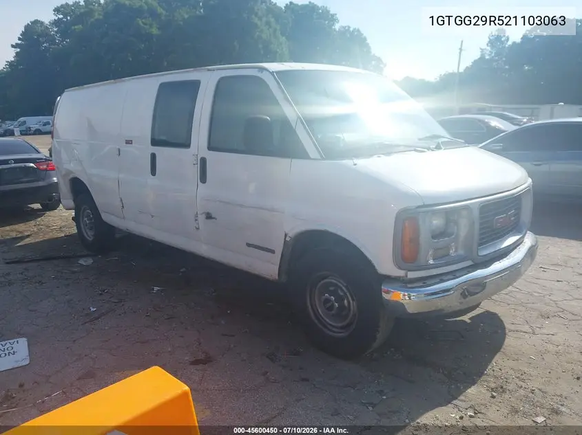 2002 GMC Savana Cargo Van Standard VIN: 1GTGG29R521103063 Lot: 45600450