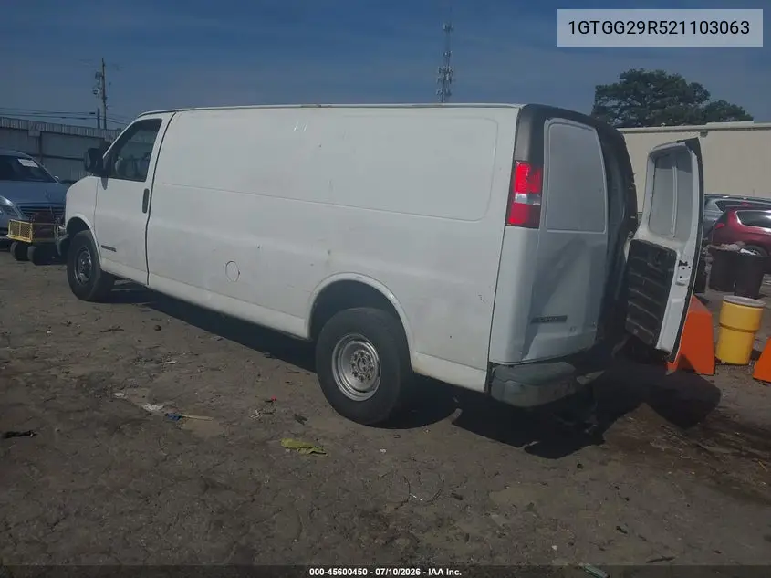 2002 GMC Savana Cargo Van Standard VIN: 1GTGG29R521103063 Lot: 45600450