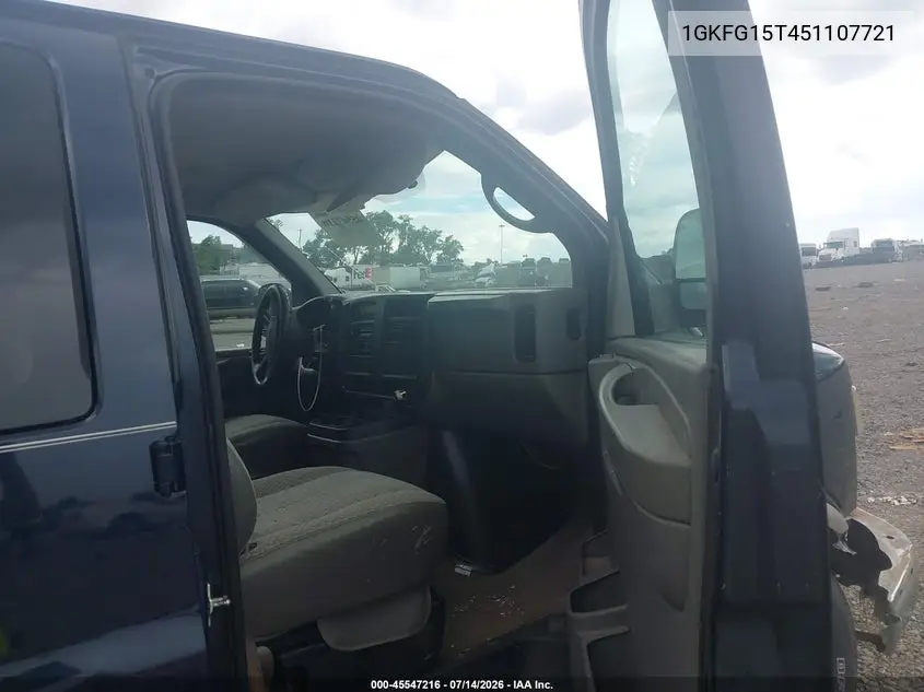 2005 GMC Savana Passenger Standard VIN: 1GKFG15T451107721 Lot: 45547216