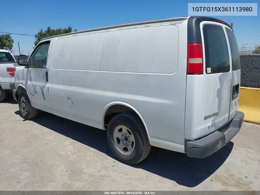 2006 GMC Savana Work Van VIN: 1GTFG15X361113980 Lot: 45437516
