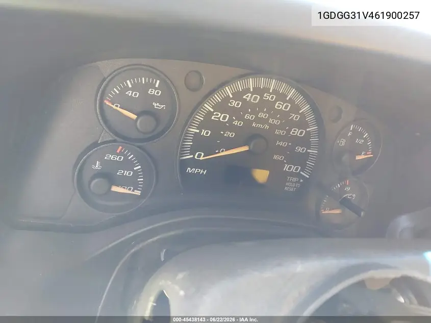 2006 GMC Savana Cutaway Work Van VIN: 1GDGG31V461900257 Lot: 45438143