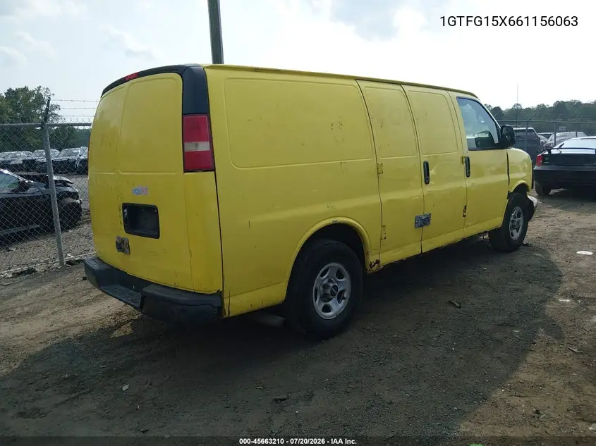 2006 GMC Savana Work Van VIN: 1GTFG15X661156063 Lot: 45663210
