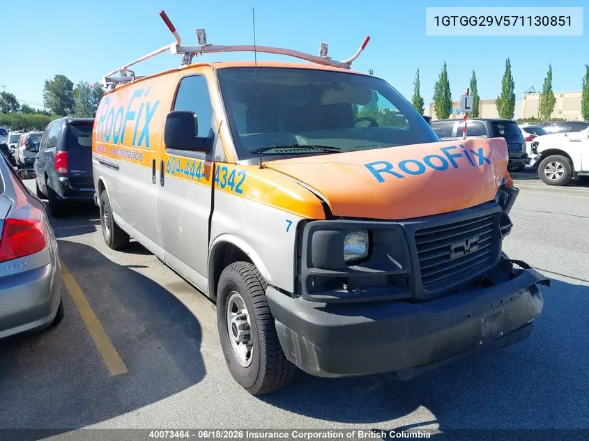 2007 GMC Savana Standard VIN: 1GTGG29V571130851 Lot: 40073464