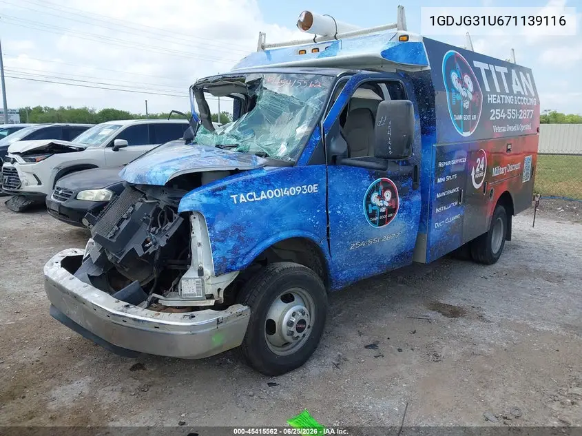 2007 GMC Savana Cutaway Work Van VIN: 1GDJG31U671139116 Lot: 45415562