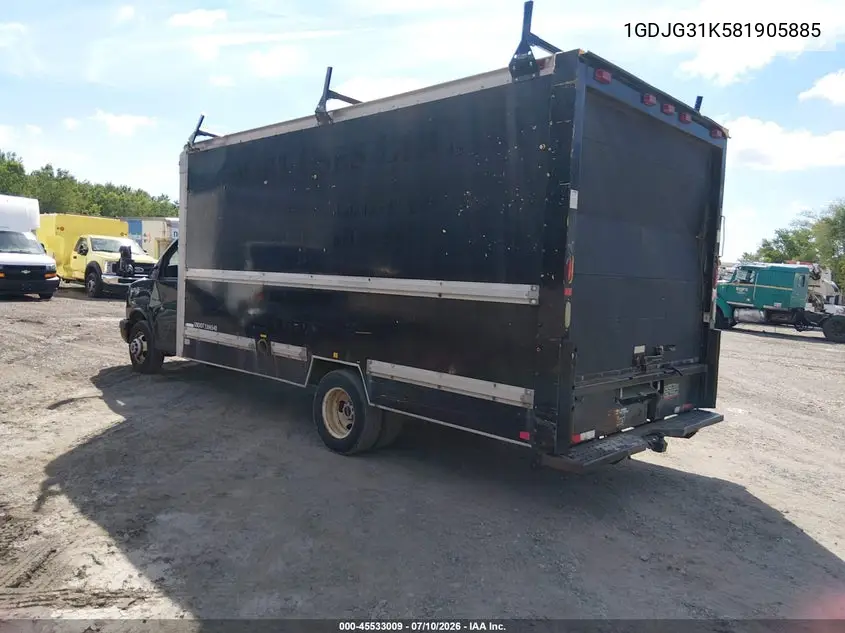 2008 GMC Savana Cutaway Work Van VIN: 1GDJG31K581905885 Lot: 45533009