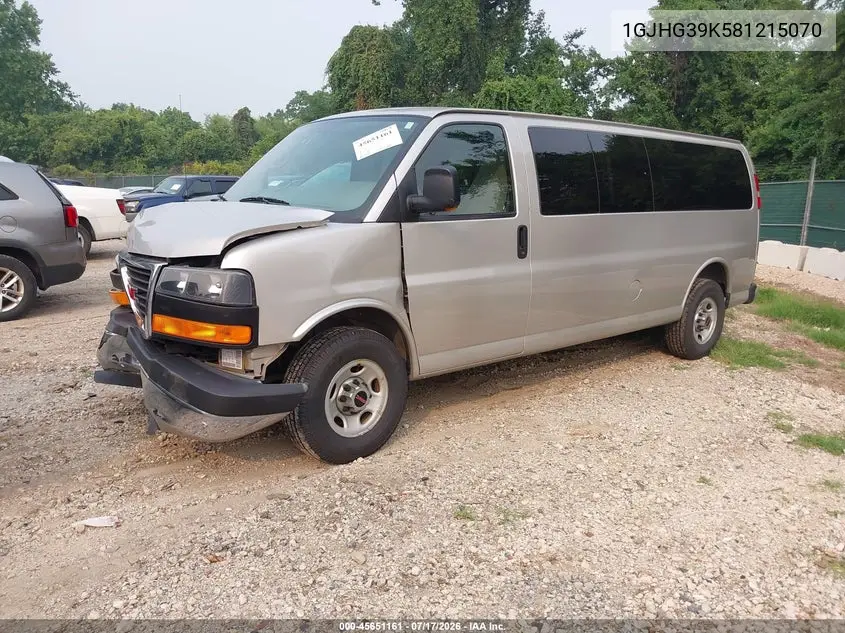 2008 GMC Savana Passenger Ls VIN: 1GJHG39K581215070 Lot: 45651161