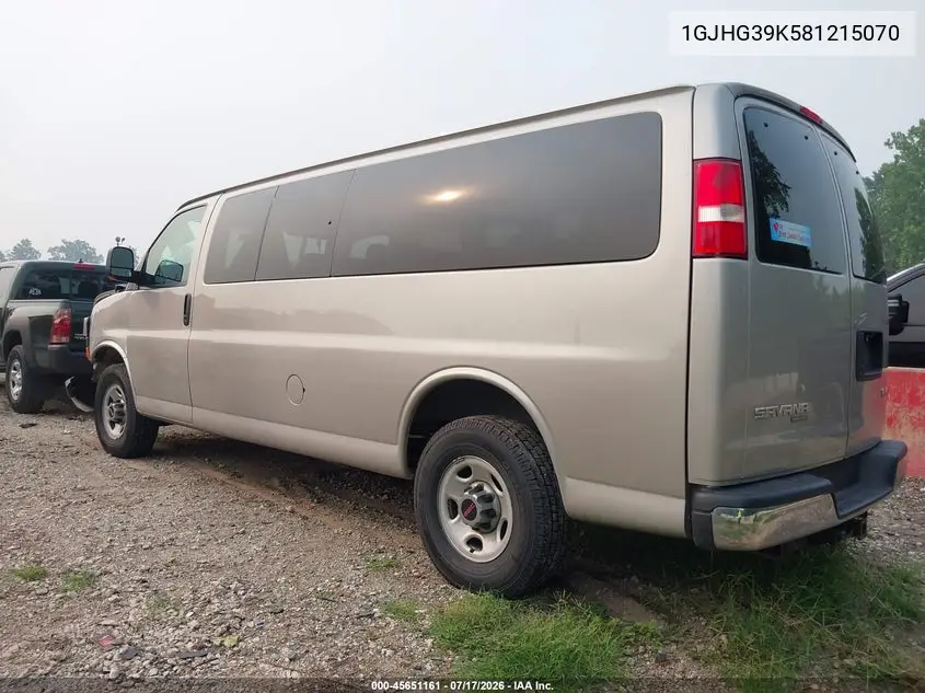 2008 GMC Savana Passenger Ls VIN: 1GJHG39K581215070 Lot: 45651161