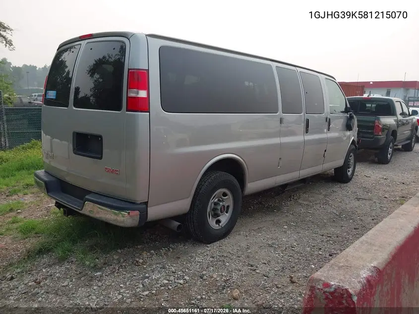 2008 GMC Savana Passenger Ls VIN: 1GJHG39K581215070 Lot: 45651161