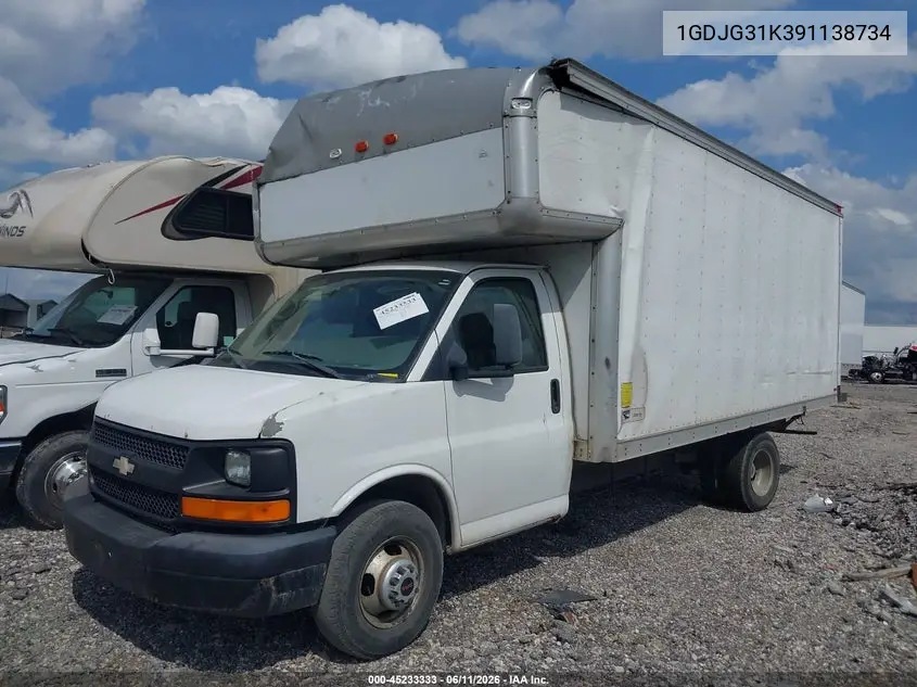 2009 GMC Savana Cutaway Work Van VIN: 1GDJG31K391138734 Lot: 45233333
