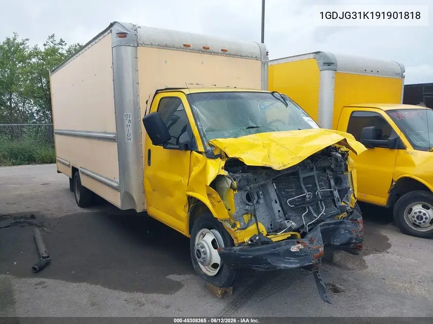 2009 GMC Savana Cutaway Work Van VIN: 1GDJG31K191901818 Lot: 45308365