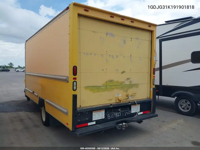 2009 GMC Savana Cutaway Work Van VIN: 1GDJG31K191901818 Lot: 45308365