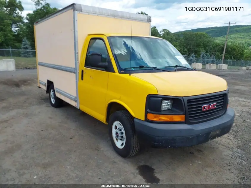 2009 GMC Savana Cutaway Work Van VIN: 1GDGG31C691901171 Lot: 45428386