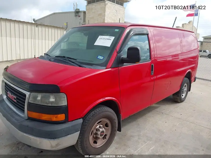 2010 GMC Savana 3500 Work Van VIN: 1GT2GTBG2A1181422 Lot: 45311006