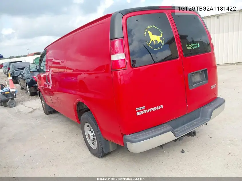 2010 GMC Savana 3500 Work Van VIN: 1GT2GTBG2A1181422 Lot: 45311006