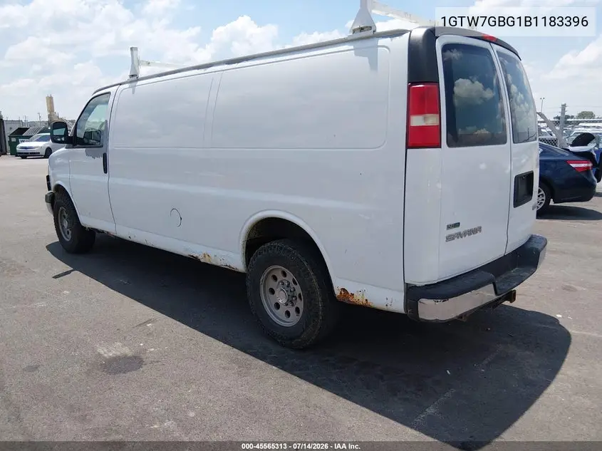 2011 GMC Savana 2500 Work Van VIN: 1GTW7GBG1B1183396 Lot: 45565313