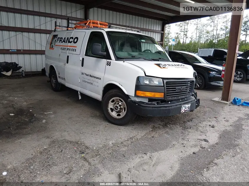 2013 GMC Savana Work Van VIN: 1GTW7FCA0D1136836 Lot: 45652106