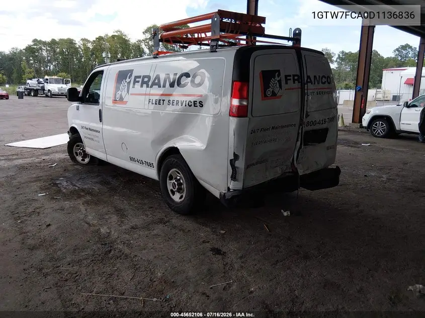 2013 GMC Savana Work Van VIN: 1GTW7FCA0D1136836 Lot: 45652106