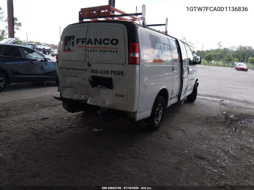 2013 GMC Savana Work Van VIN: 1GTW7FCA0D1136836 Lot: 45652106