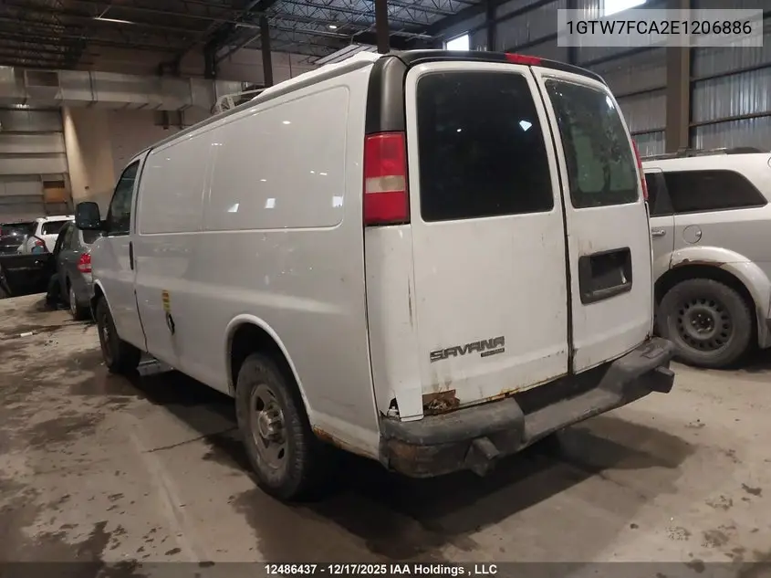 2014 GMC Savana G2500 VIN: 1GTW7FCA2E1206886 Lot: 12486437