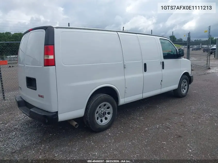 2014 GMC Savana 1500 Work Van VIN: 1GTS7AFX0E1111213 Lot: 45458257
