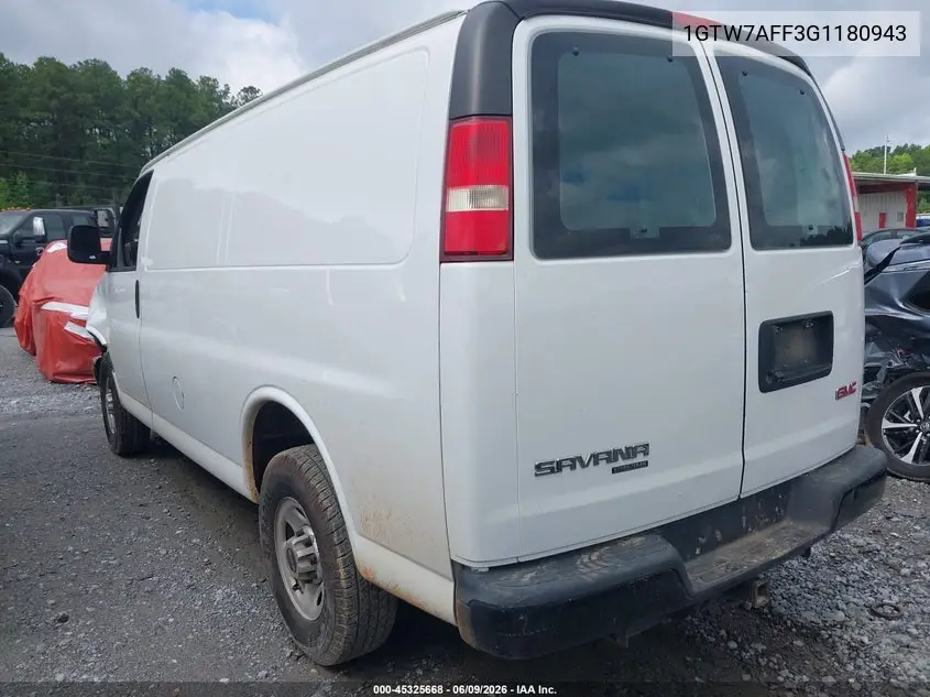 2016 GMC Savana 2500 Work Van VIN: 1GTW7AFF3G1180943 Lot: 45325668