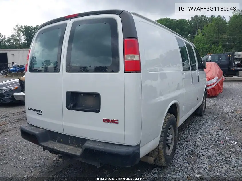 2016 GMC Savana 2500 Work Van VIN: 1GTW7AFF3G1180943 Lot: 45325668